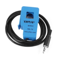 SCT-013-010 Black 3.5mm Output Cord Non-invasive AC Current Sensor Blue 10A 1V
